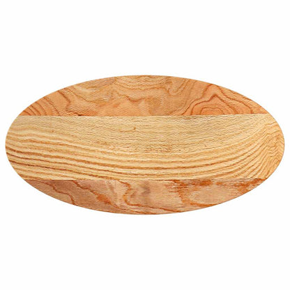 Tischplatte Hellbraun 80x40x4 cm Massivholz Eiche Oval