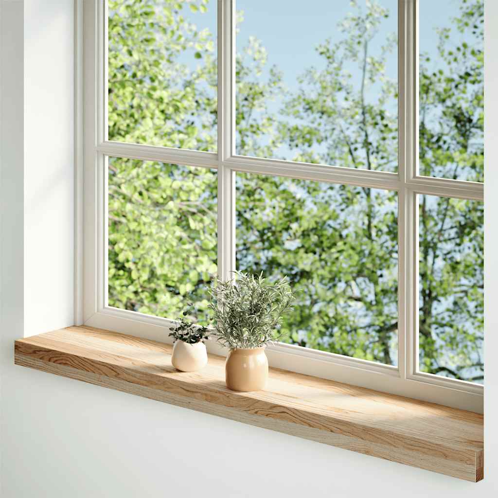 Fensterbänke 2 Stk. Unbehandelt 90x15x2 cm Massivholz Eiche