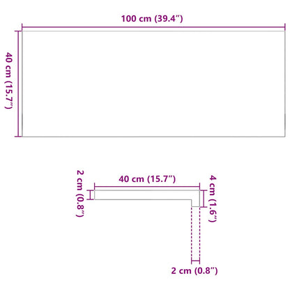 Fensterbänke 2 Stk. Hellbraun 100x40x2 cm Massivholz Eiche