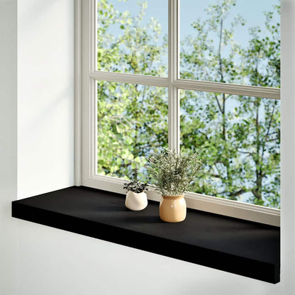 Fensterbänke 2 Stk. Braun-Schwarz 70x25x2 cm Massivholz Eiche