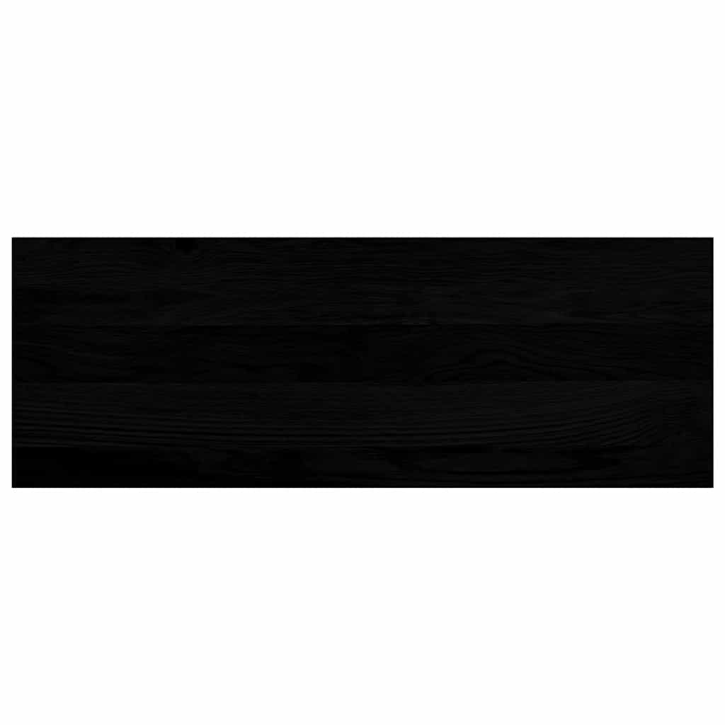 Fensterbänke 2 Stk. Braun-Schwarz 70x25x2 cm Massivholz Eiche
