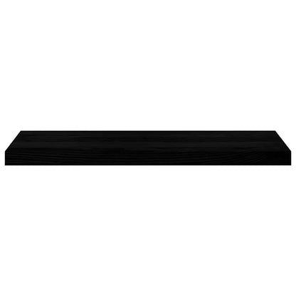 Fensterbänke 2 Stk. Braun-Schwarz 80x25x2 cm Massivholz Eiche