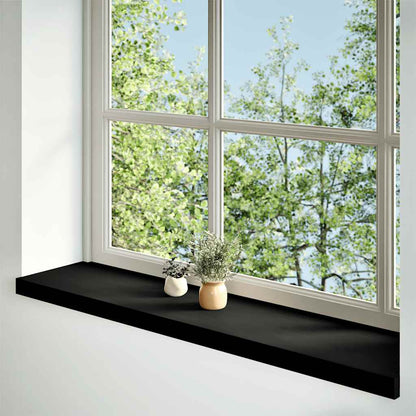 Fensterbänke 2 Stk. Braun-Schwarz 110x30x2 cm Massivholz Eiche