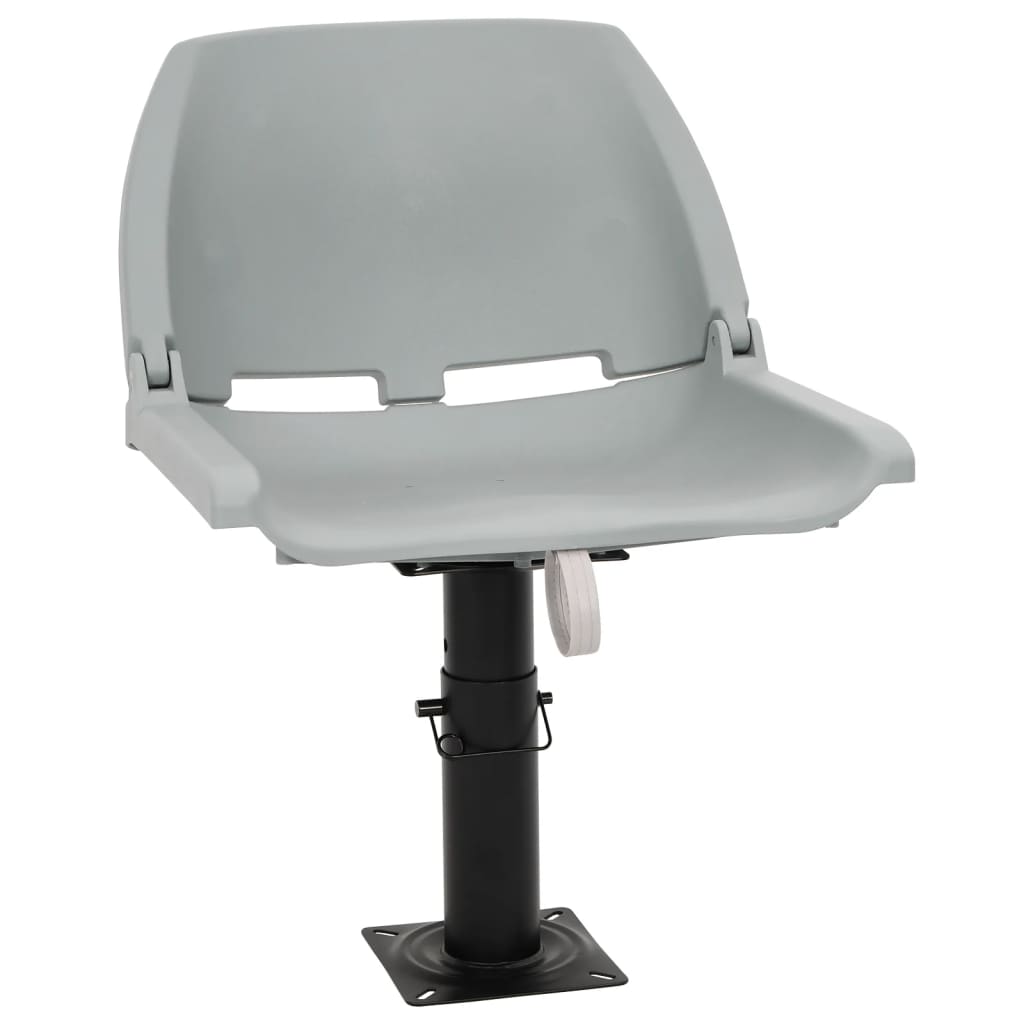 2-tlg. Bootssitz-Set Klappbar Kein Kissen Grau 48x51x41 cm