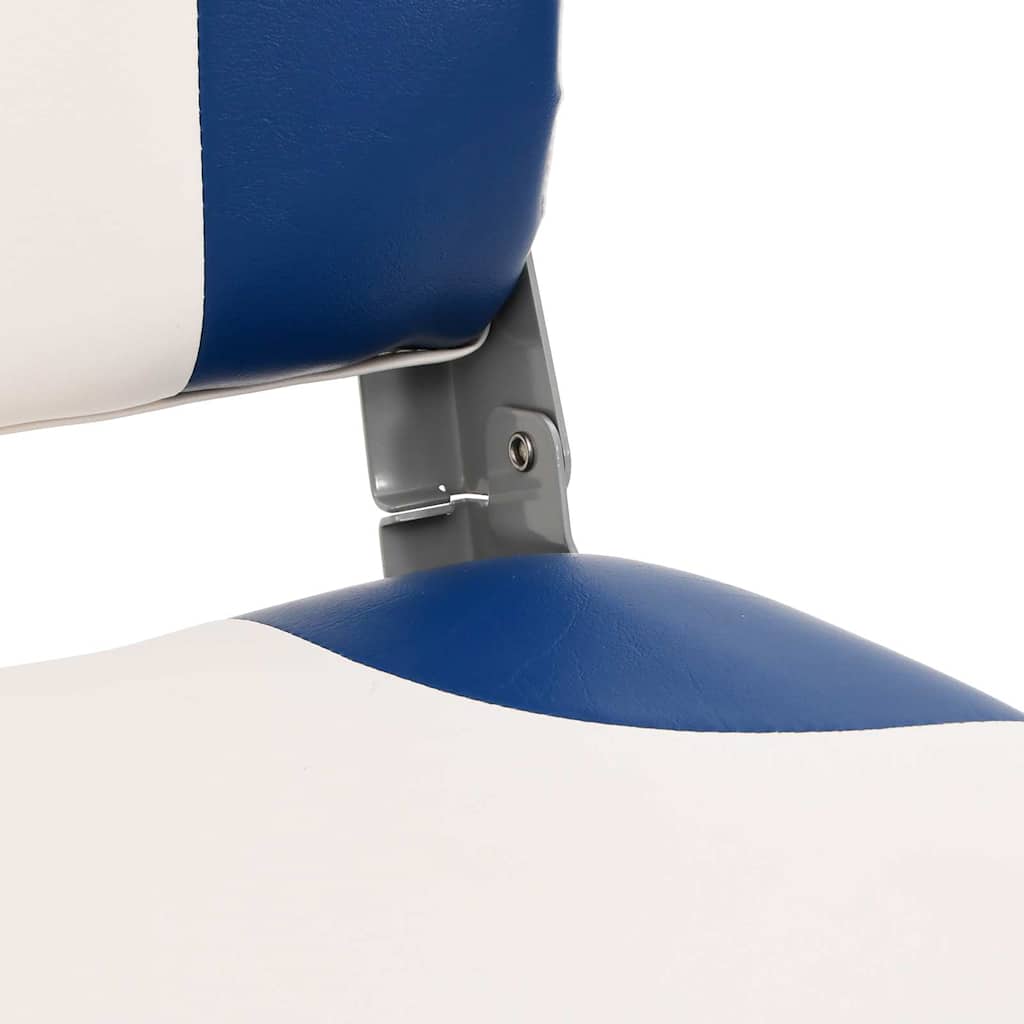 Klappbarer Bootsitz 2er-Set Blau und Weiß 41x36x48 cm