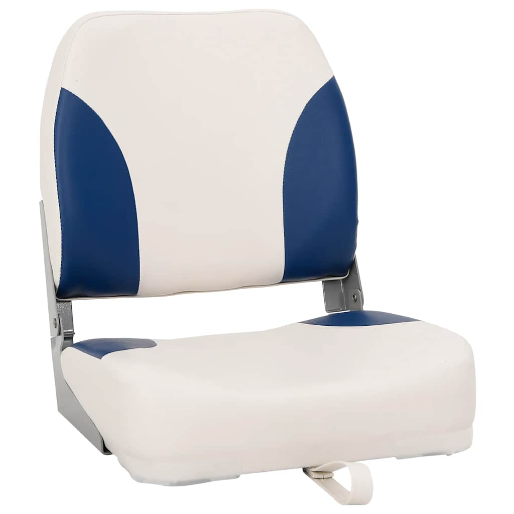 Klappbarer Bootsitz 2er-Set Blau und Weiß 41x36x48 cm
