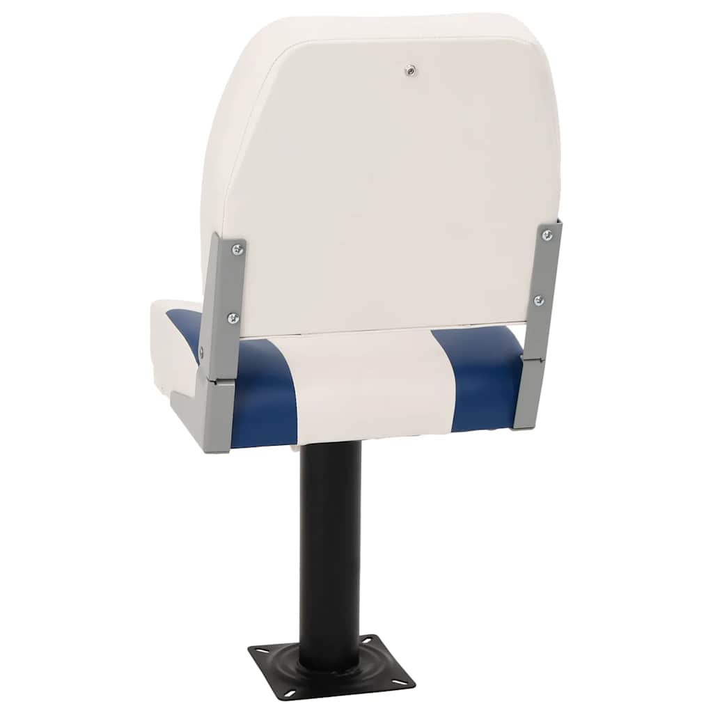 Klappbarer Bootsitz 2er-Set Blau und Weiß 41x36x48 cm