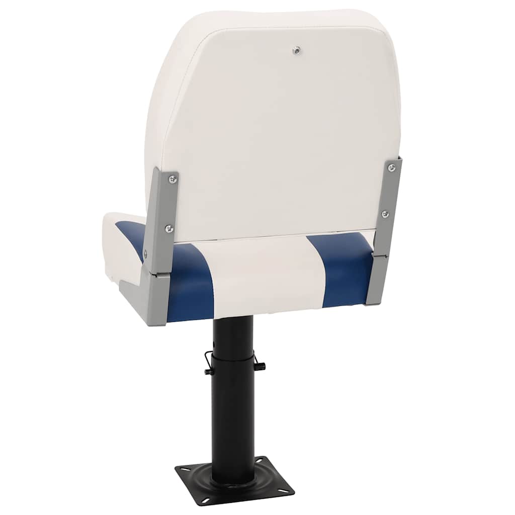 Klappbarer Bootsitz 2er-Set Blau und Weiß 41x36x48 cm