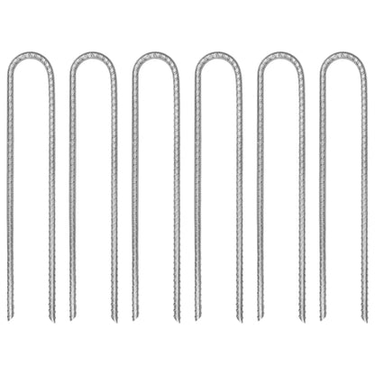 Zeltheringe 6 Stk. U-Form 30 cm Ø8,5 mm Verzinkter Stahl