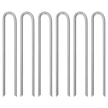 Zeltheringe 6 Stk. U-Form 41,5 cm Ø13 mm Verzinkter Stahl