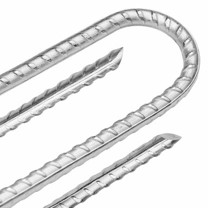 Zeltheringe 12 Stk. U-Form 41,5 cm Ø13 mm Verzinkter Stahl
