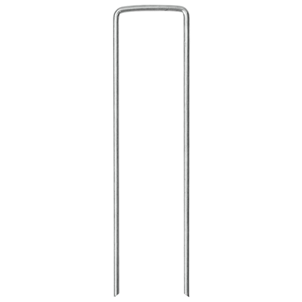 Bodenanker U-Form 25 Stk. 15x3,5 cm Verzinkter Stahl