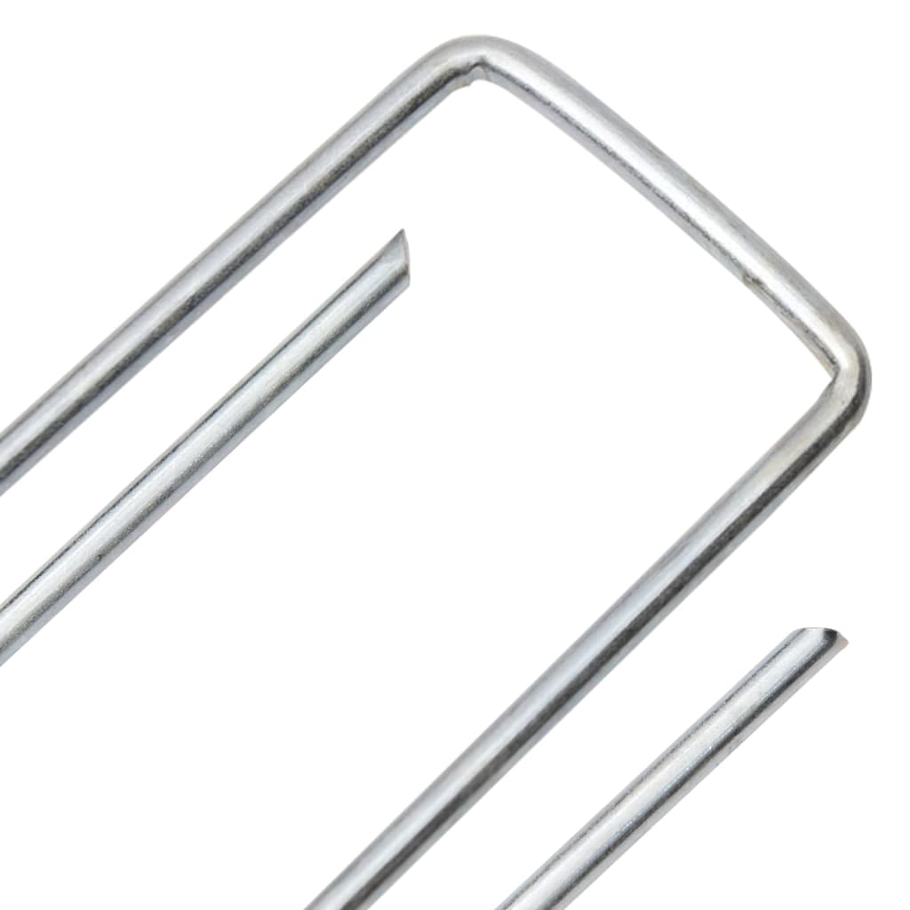 Bodenanker U-Form 25 Stk. 15x3,5 cm Verzinkter Stahl