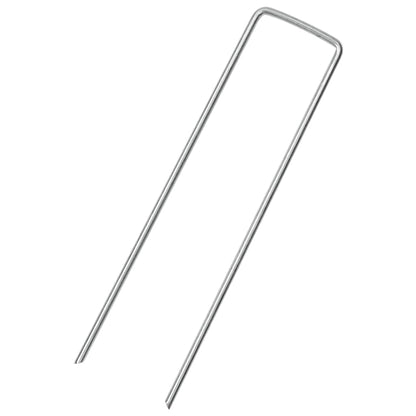 Bodenanker 50 Stk. U-Form 15x3,5 cm Verzinkter Stahl
