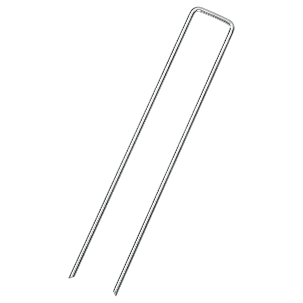 Bodenanker 25 Stk. U-Form 20x4 cm Verzinkter Stahl
