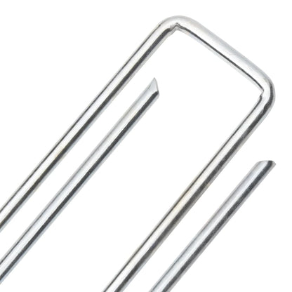 Bodenanker 25 Stk. U-Form 20x4 cm Verzinkter Stahl