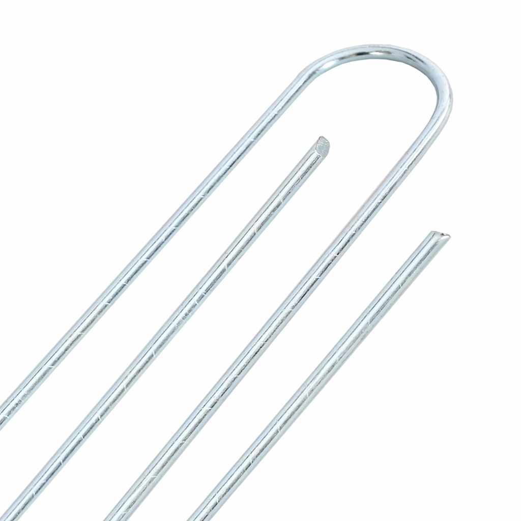 Bodenanker 25 Stk. U-Form 20x3,5 cm Verzinkter Stahl