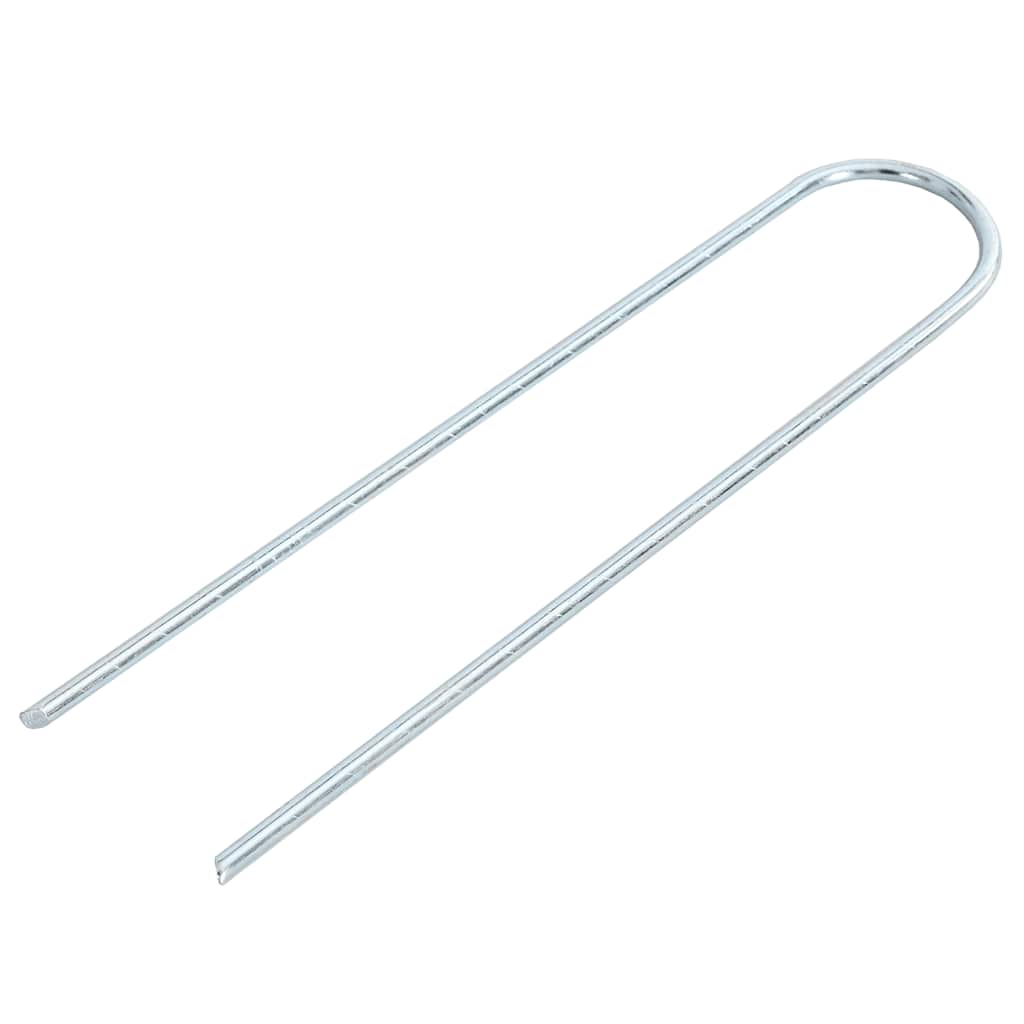 Bodenanker 50 Stk. U-Form 20x3,5 cm Verzinkter Stahl