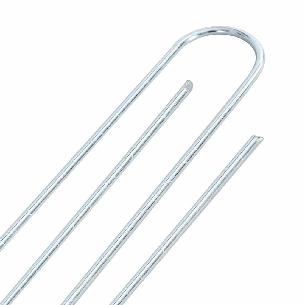 Bodenanker 50 Stk. U-Form 20x3,5 cm Verzinkter Stahl