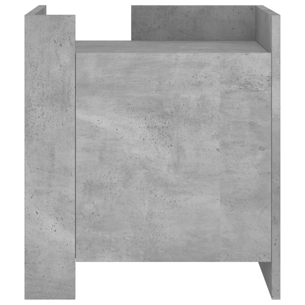 Table de chevet gris béton 45x50x50 cm en bois