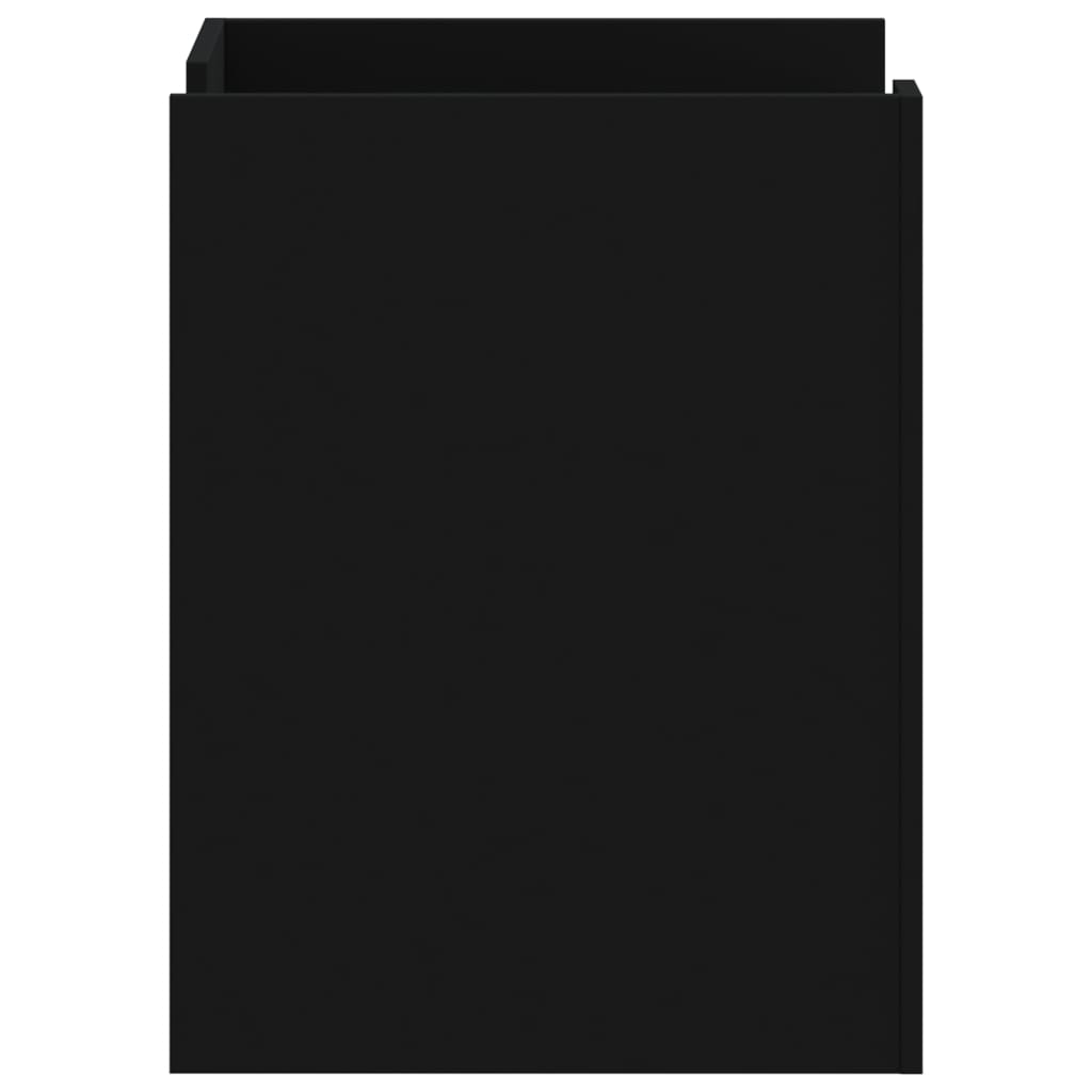 Bedside Table Black 45x50x65 cm Wood Material