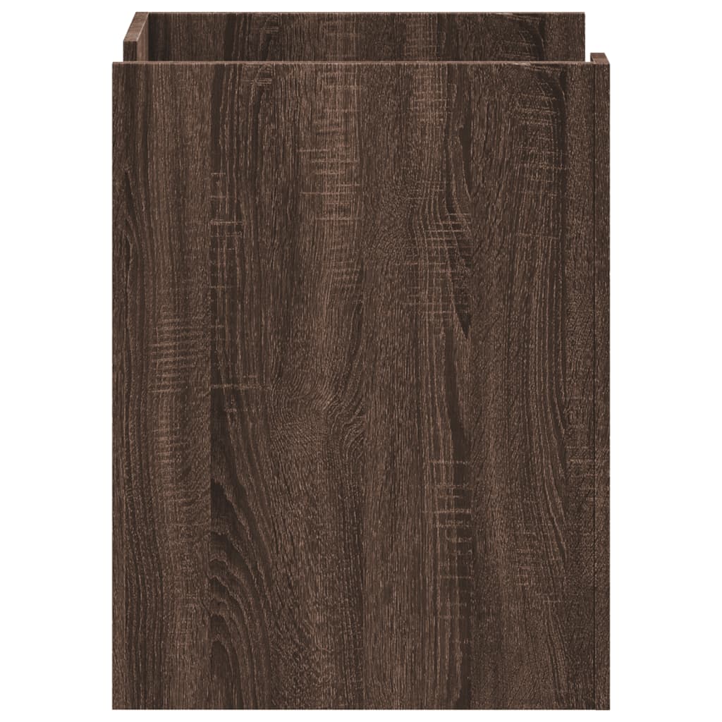 Table de chevet aspect chêne marron 45x50x65 cm en bois