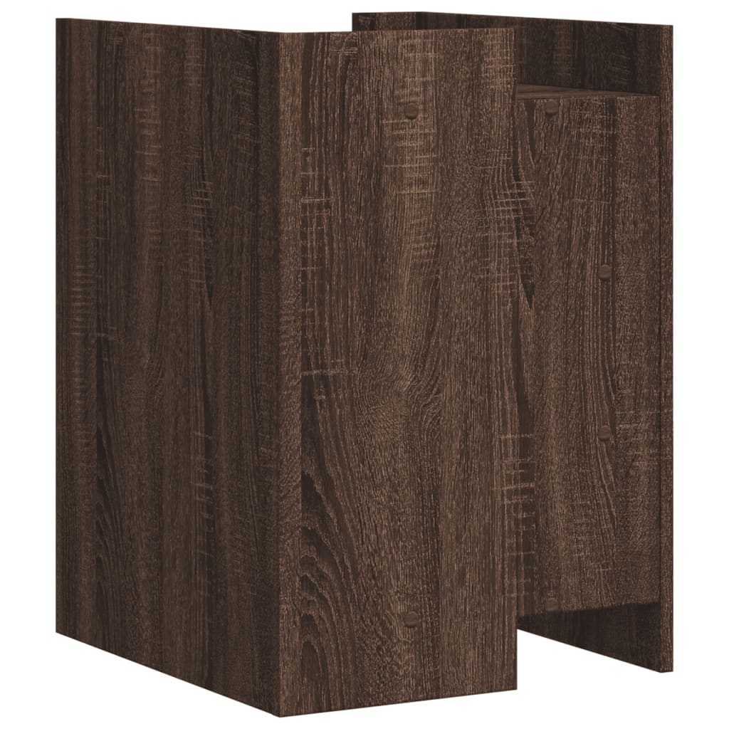 Table de chevet aspect chêne marron 45x50x65 cm en bois