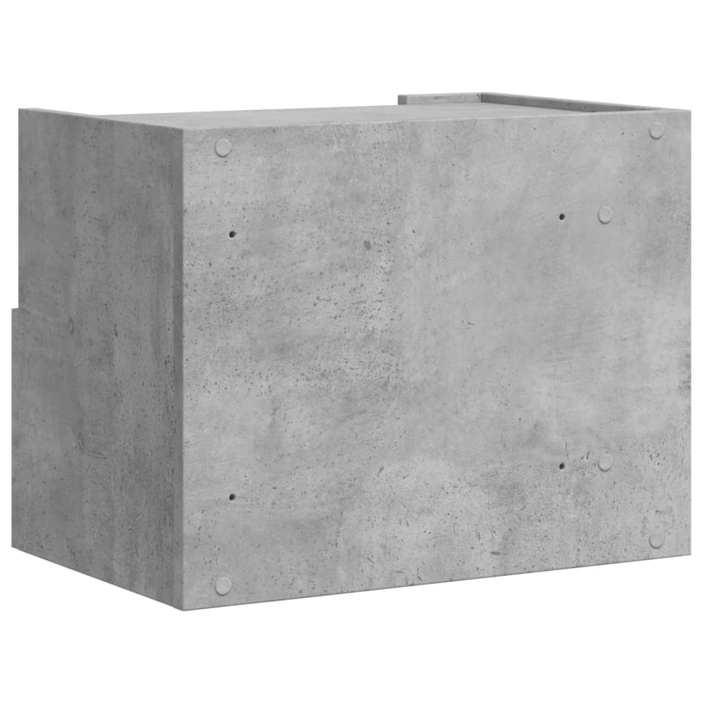 Tables de chevet murales 2 pcs gris béton 45x30x35 cm