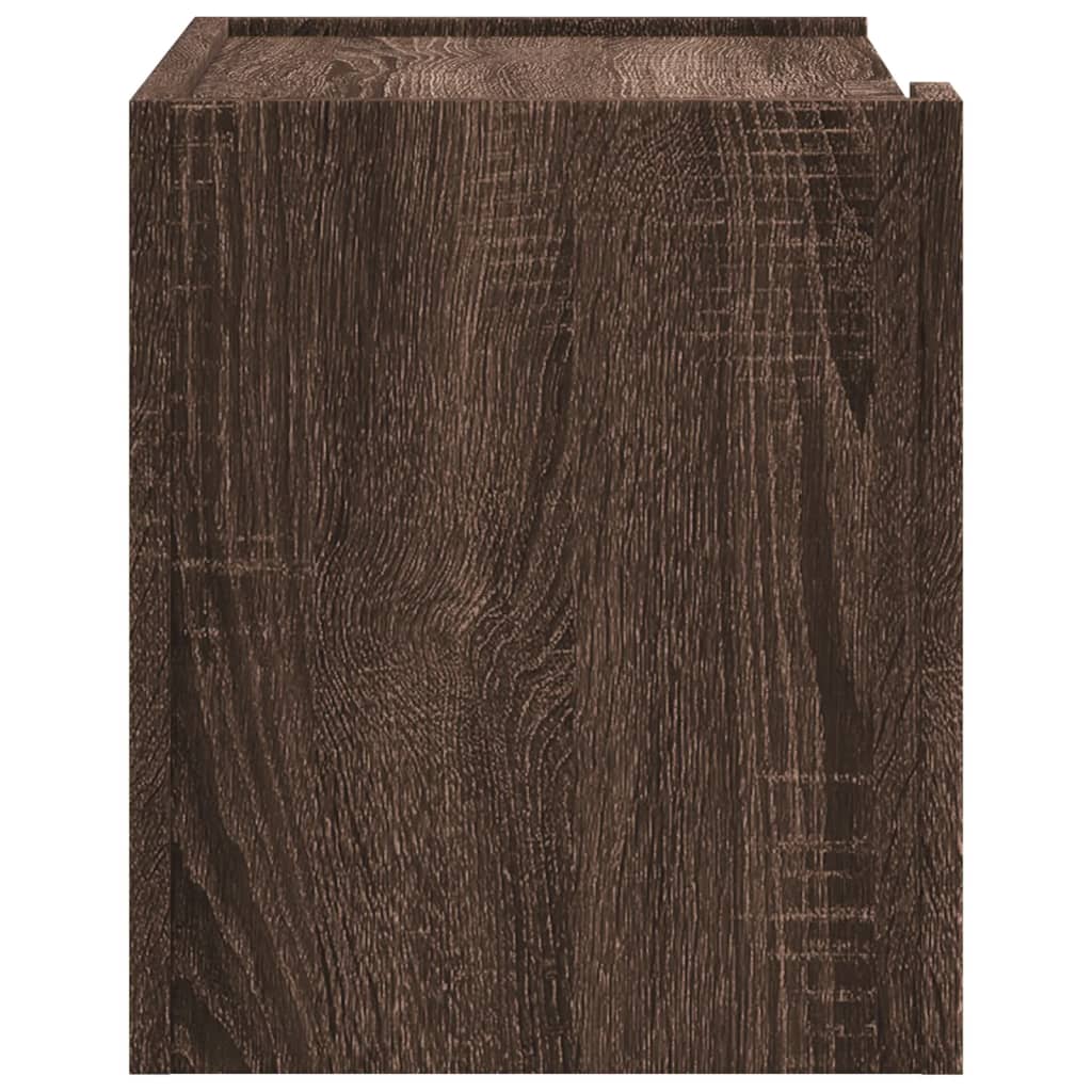 Tables de chevet murales 2 pcs. Aspect chêne marron 45x30x35 cm