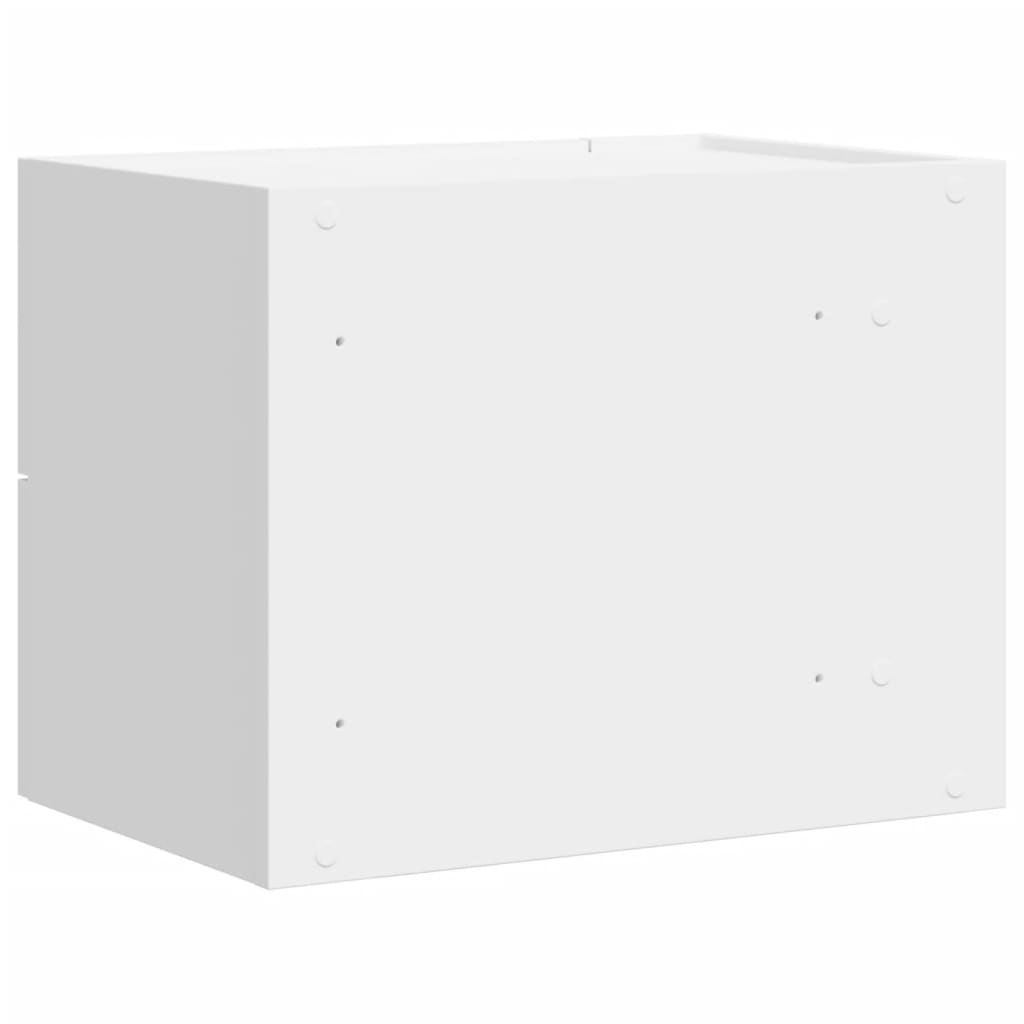 Table de chevet murale blanche 45x30x35 cm