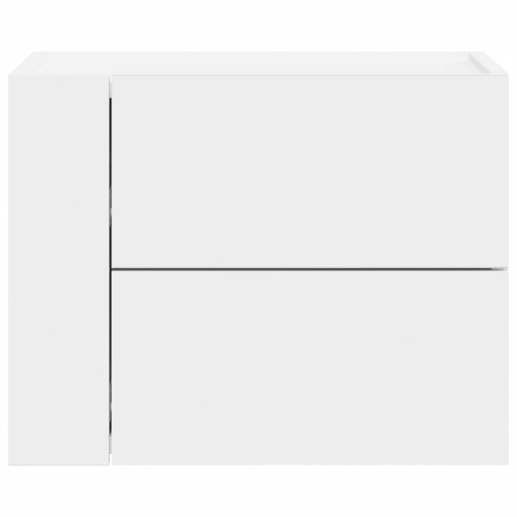 Tables de chevet murales 2 pcs. Blanc 45x30x35 cm