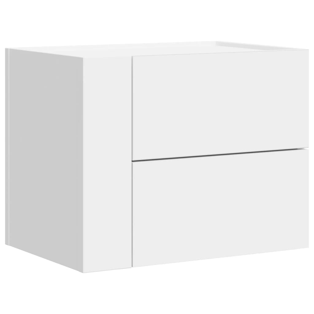 Tables de chevet murales 2 pcs. Blanc 45x30x35 cm