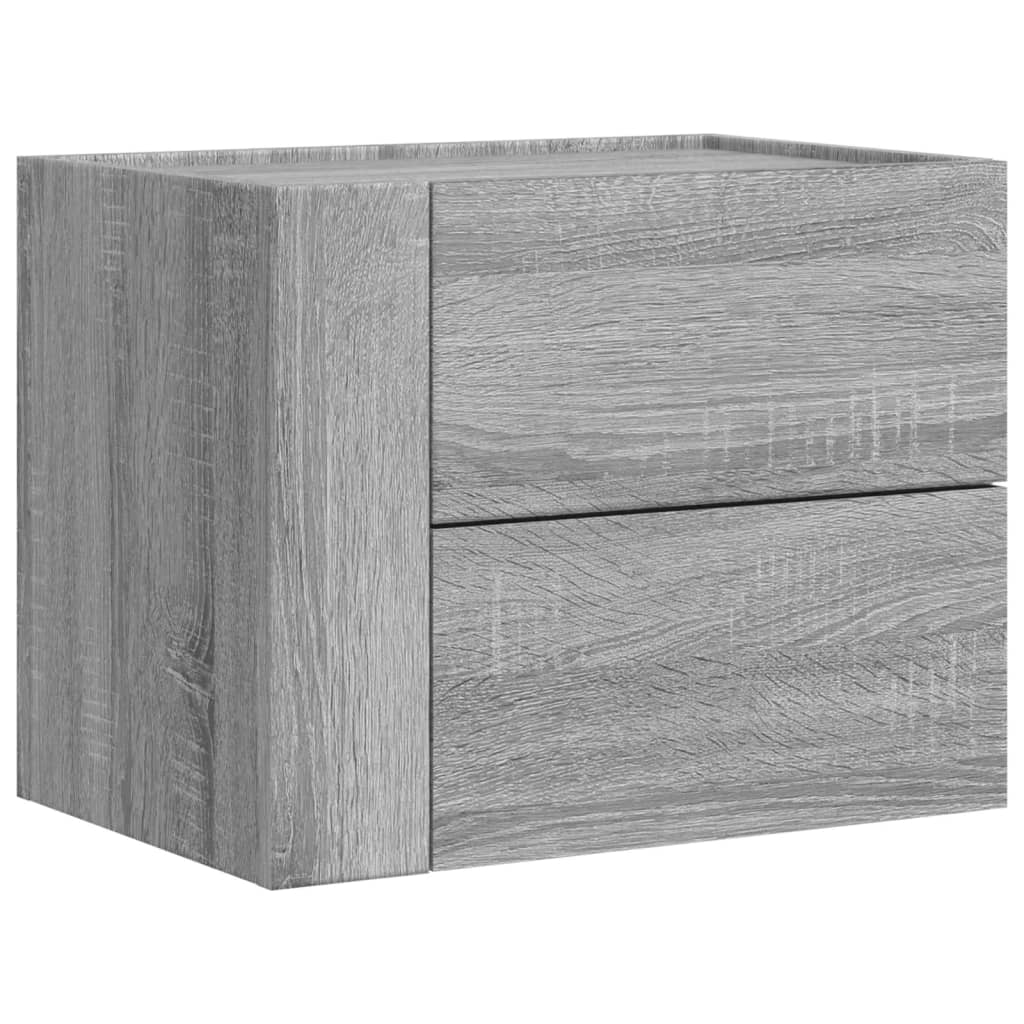 Tables de chevet murales 2 pcs. Gris Sonoma 45x30x35 cm