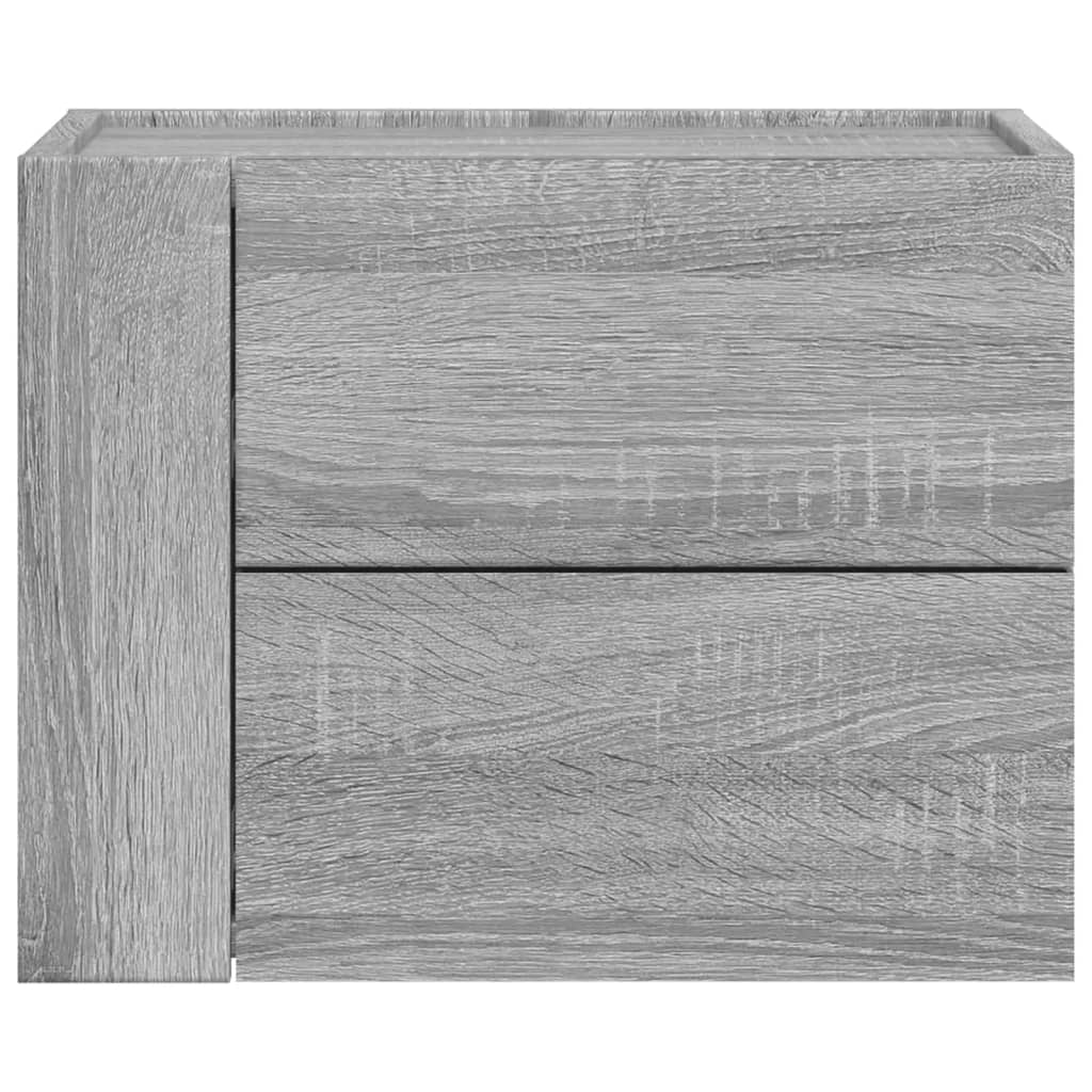 Tables de chevet murales 2 pcs. Gris Sonoma 45x30x35 cm