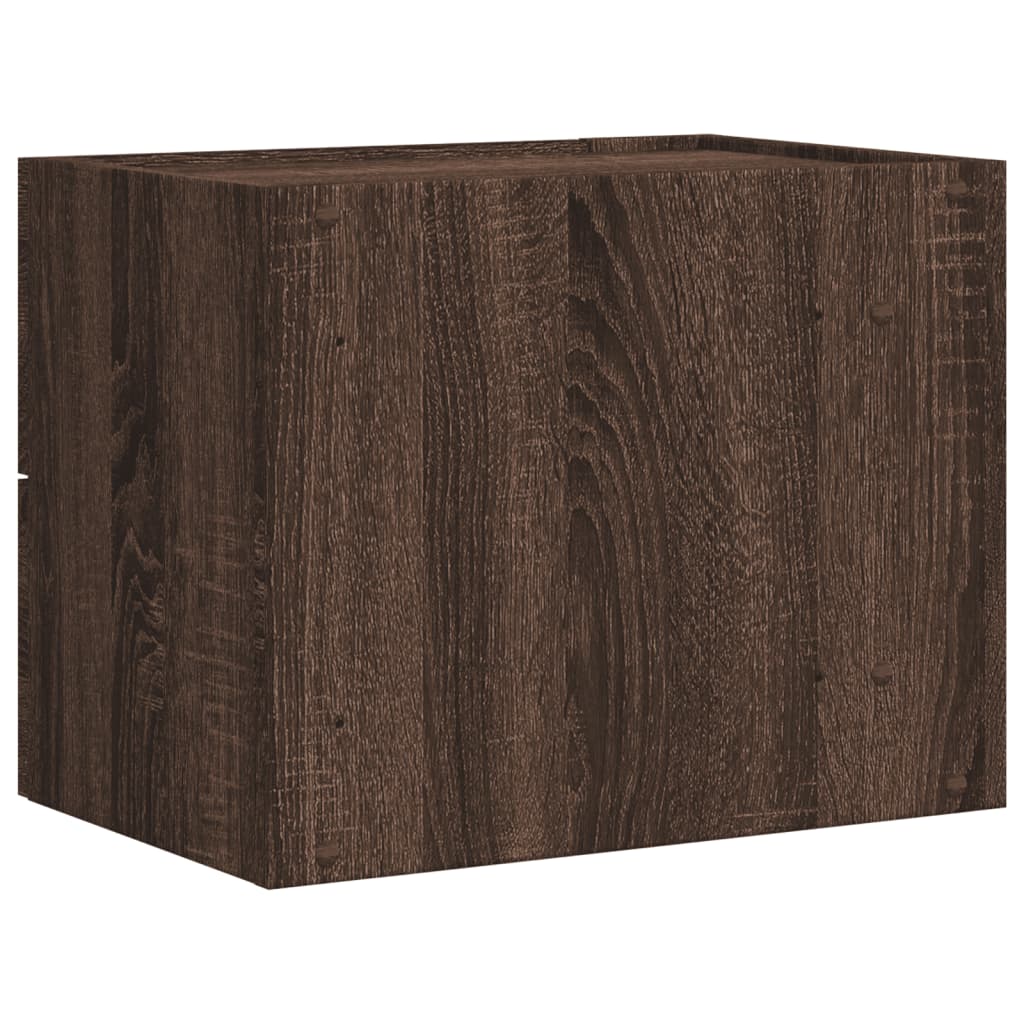 Tables de chevet murales 2 pcs. Aspect chêne marron 45x30x35 cm