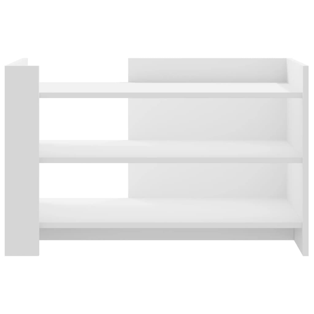 Table basse blanche 80x50x50 cm en bois