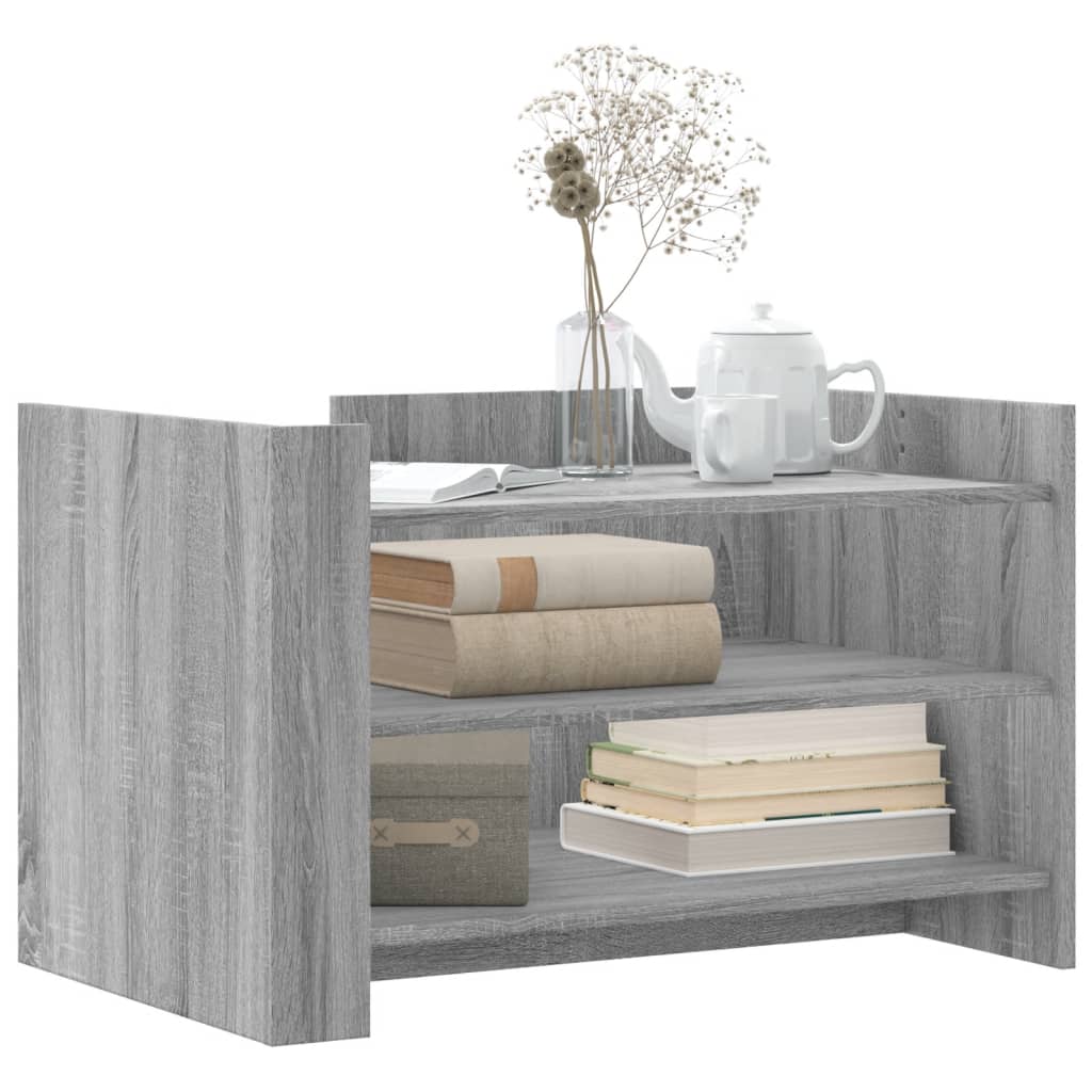 Table basse Sonoma grise 80x50x50 cm en bois