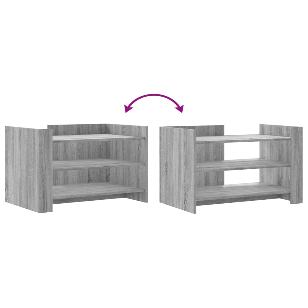 Table basse Sonoma grise 80x50x50 cm en bois