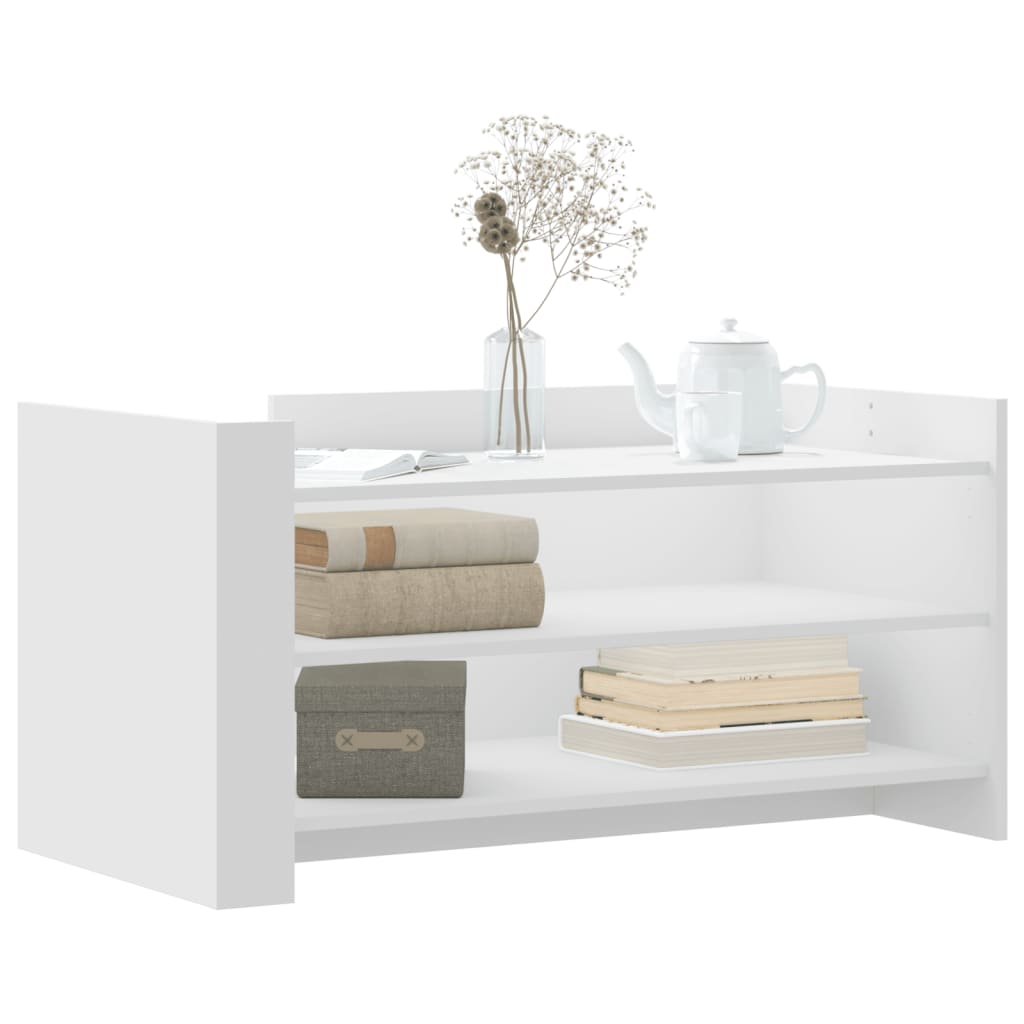 Table basse blanche 100x50x50 cm en bois