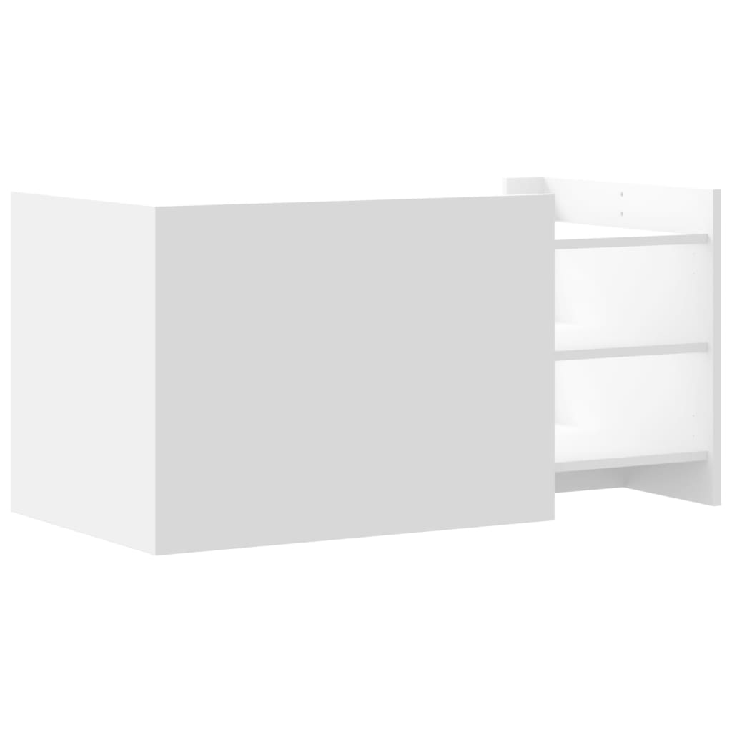 Table basse blanche 100x50x50 cm en bois
