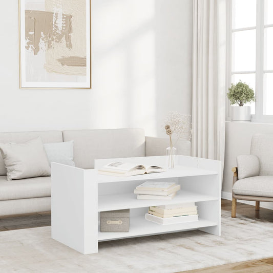 Table basse blanche 100x50x50 cm en bois
