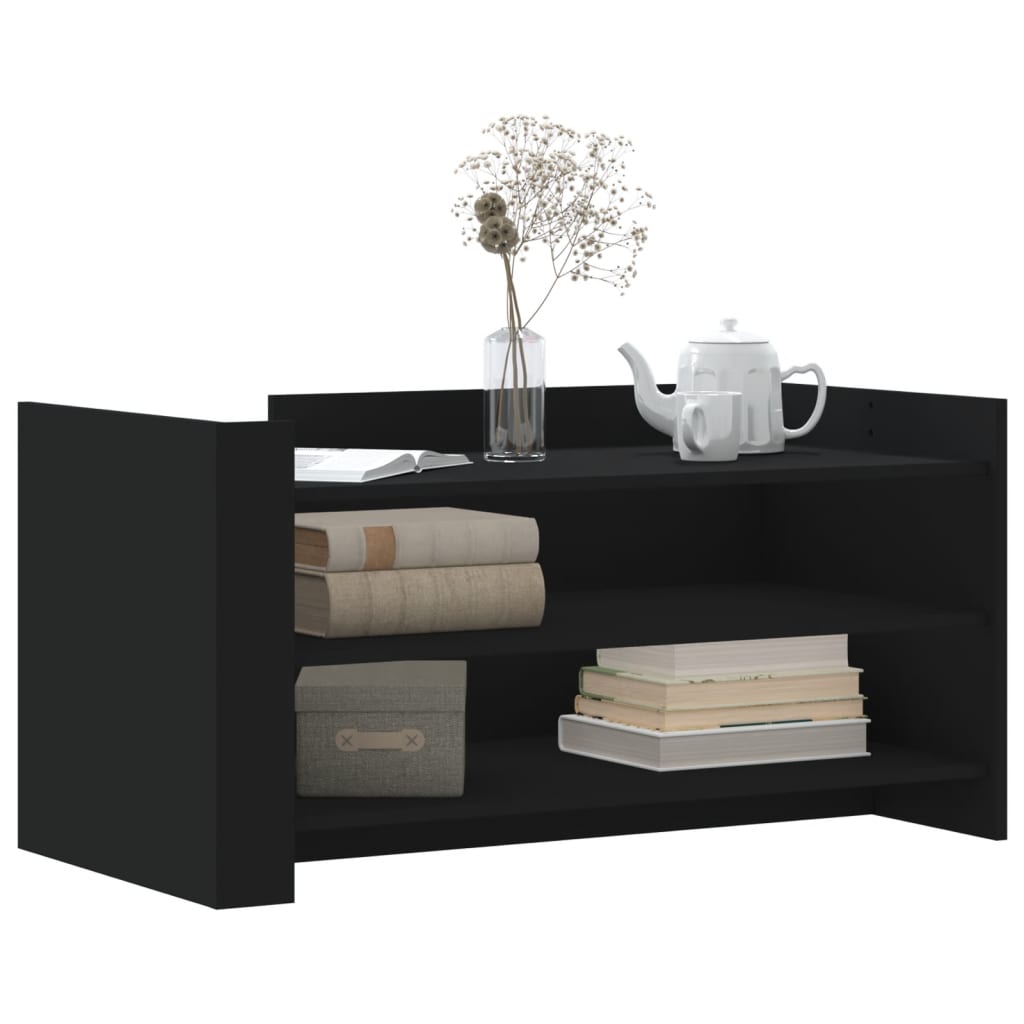 Coffee Table Black 100x50x50 cm Wood Material