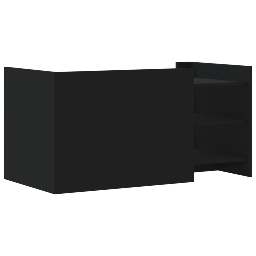 Coffee Table Black 100x50x50 cm Wood Material