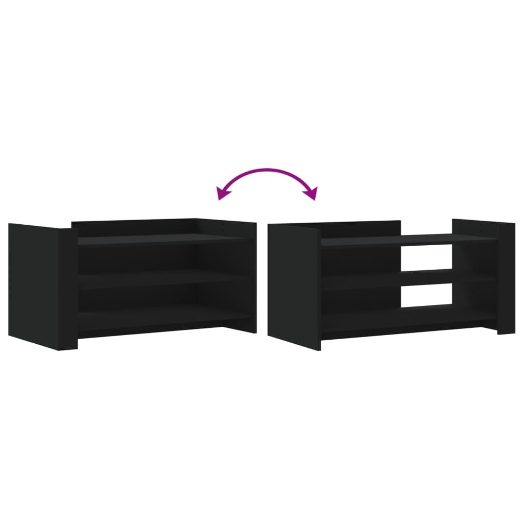 Coffee Table Black 100x50x50 cm Wood Material
