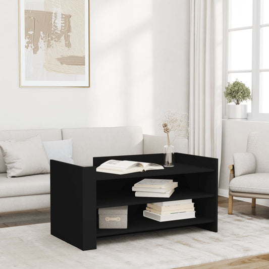 Coffee Table Black 100x50x50 cm Wood Material