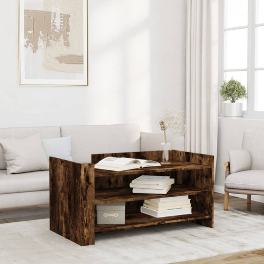 Coffee table smoked oak 100x50x50 cm wood material