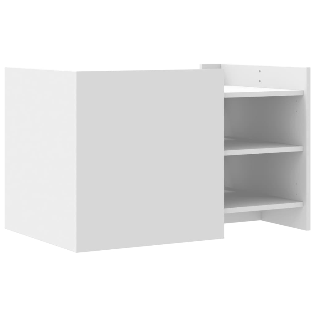 Table basse blanche 80x50x50 cm en bois