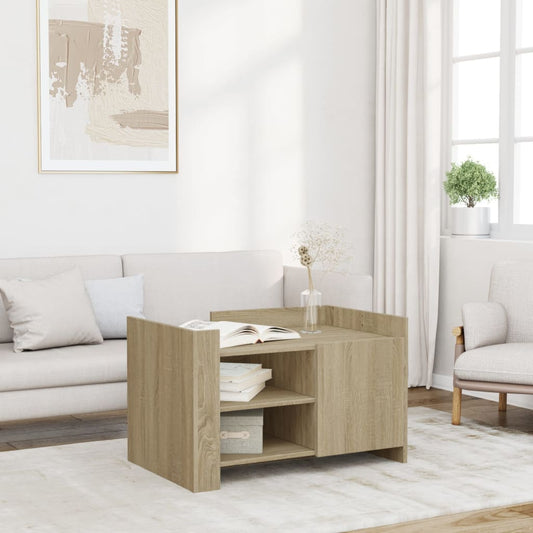 Table basse chêne Sonoma 80x50x50 cm en bois