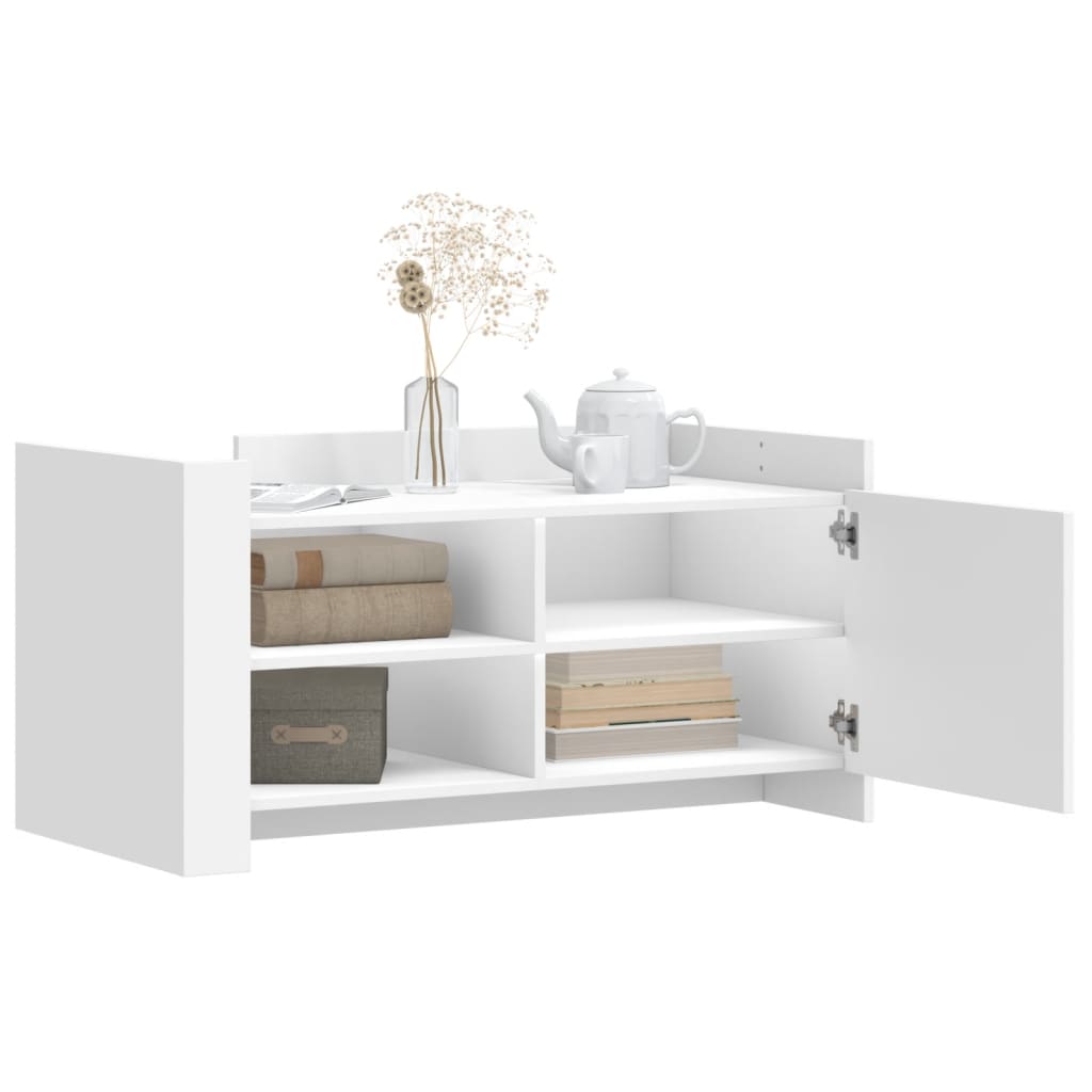 Table basse blanche 100x50x50 cm en bois