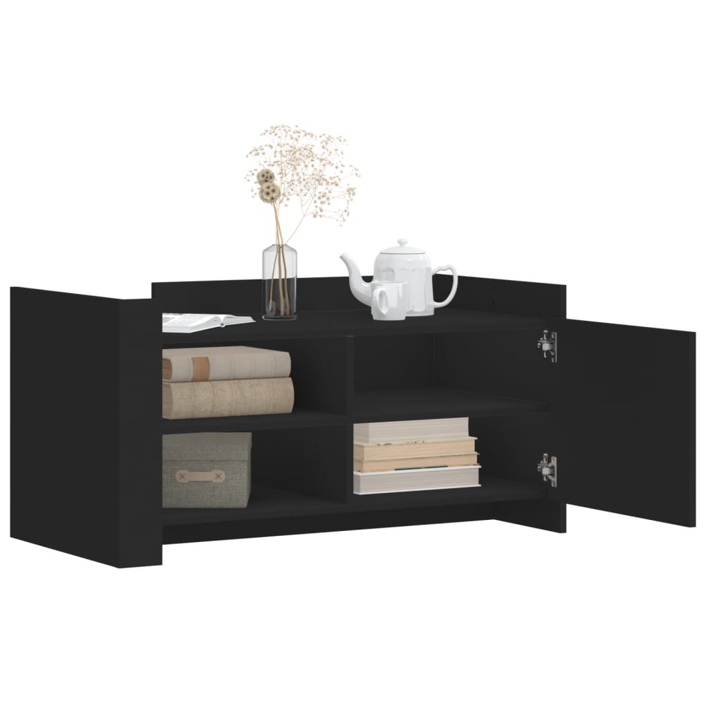 Coffee Table Black 100x50x50 cm Wood Material